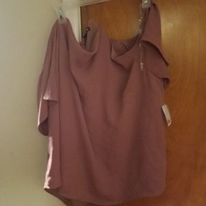Off the shoulder taupe/off pink off the shoulder